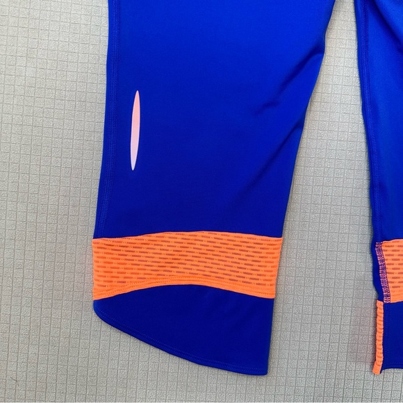 Under Armour Fly By Capri Leggins Womens Size XL Compression Blue Orange - Picture 4 of 12